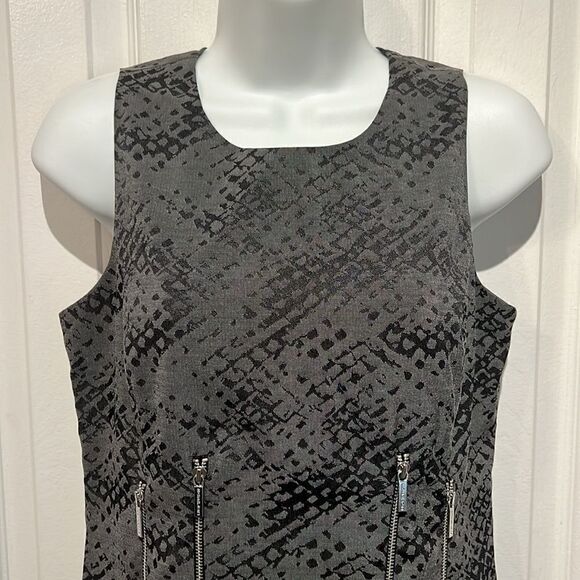 Michael Michael Kors‎ Grey/Black Sleeveless Dress Size 4 - Picture 2 of 12